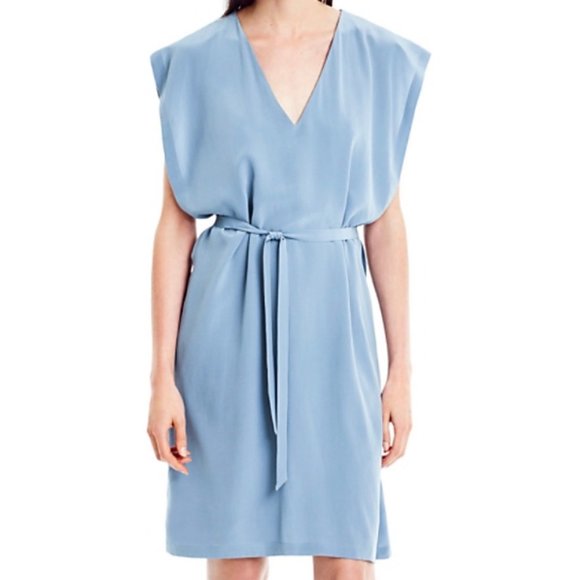 Filippa K Lea Tie Belt Silk Tunic Dress 